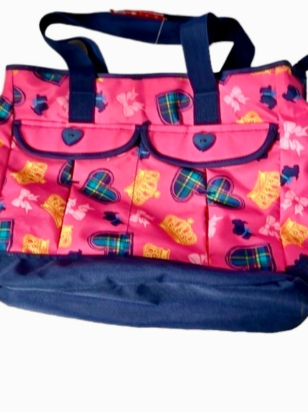 Embark Pink Hearts & Crowns Tote Bag Travel Carryall Beach Pool